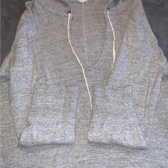 jcrew 100% Cotton Hooded Sweater Shirt Heather grey - Picture 7 of 15